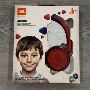 JBL JR300 Harman Kids On-Ear Headphones Red Safe Sound Wired Age 3+ New Sealed